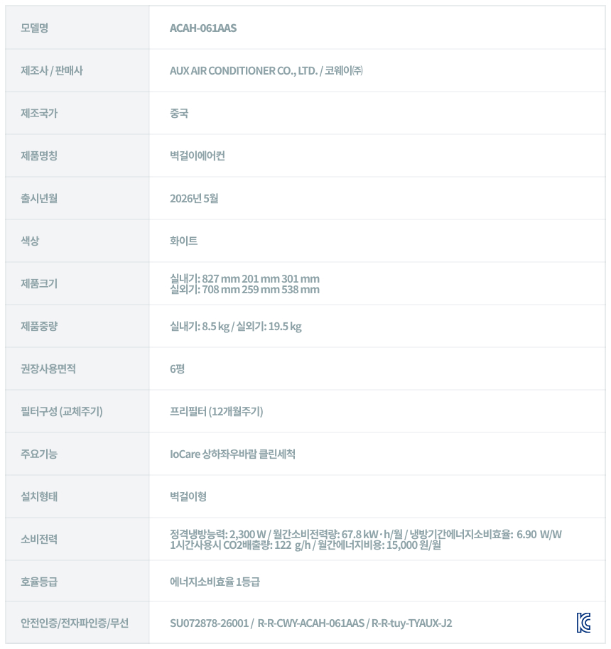 벽걸이 에어컨 10평 상세 이미지 6